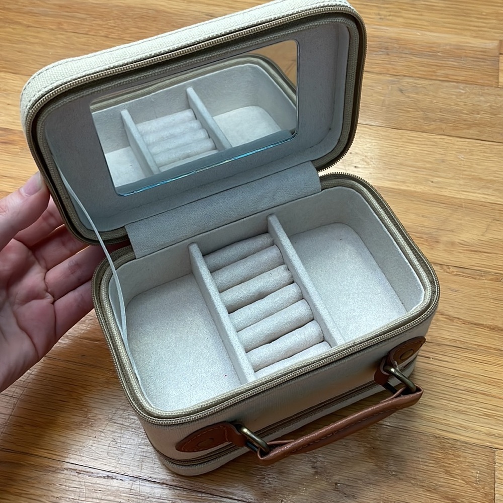 Pottery Barn Travel Jewelry Box/Case in Canvas